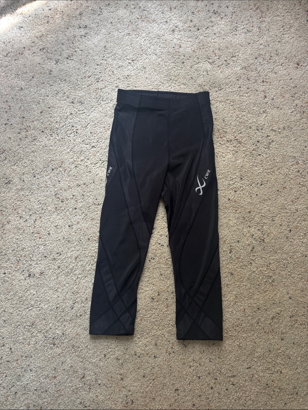 CW-X Kids Black Compression Capri Leggings